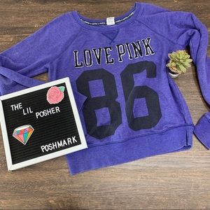 Victoria’s Secret PINK Purple Love PINK Sweatshirt